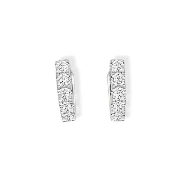 Diamond Huggies in White Gold (152-33645)