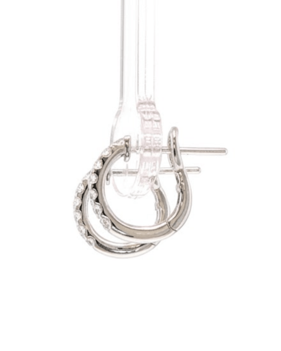 Diamond Huggies in White Gold (152-33645)
