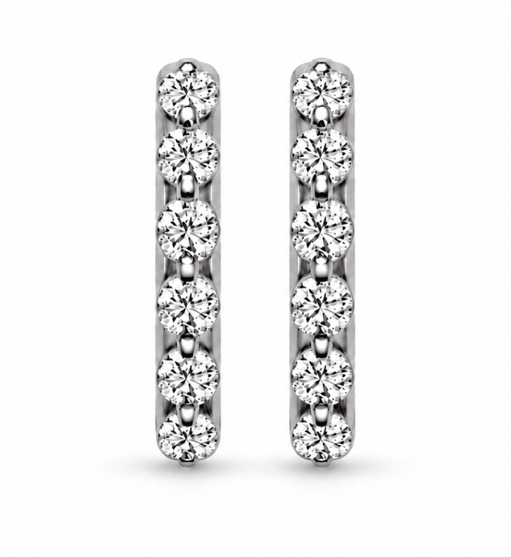Diamond Huggies in White Gold(152-33646)
