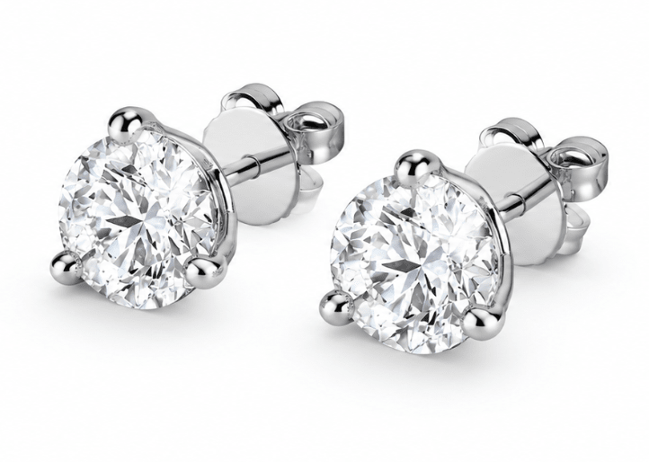 Diamond Stud Fashion Earrings in White Gold (150-02073)