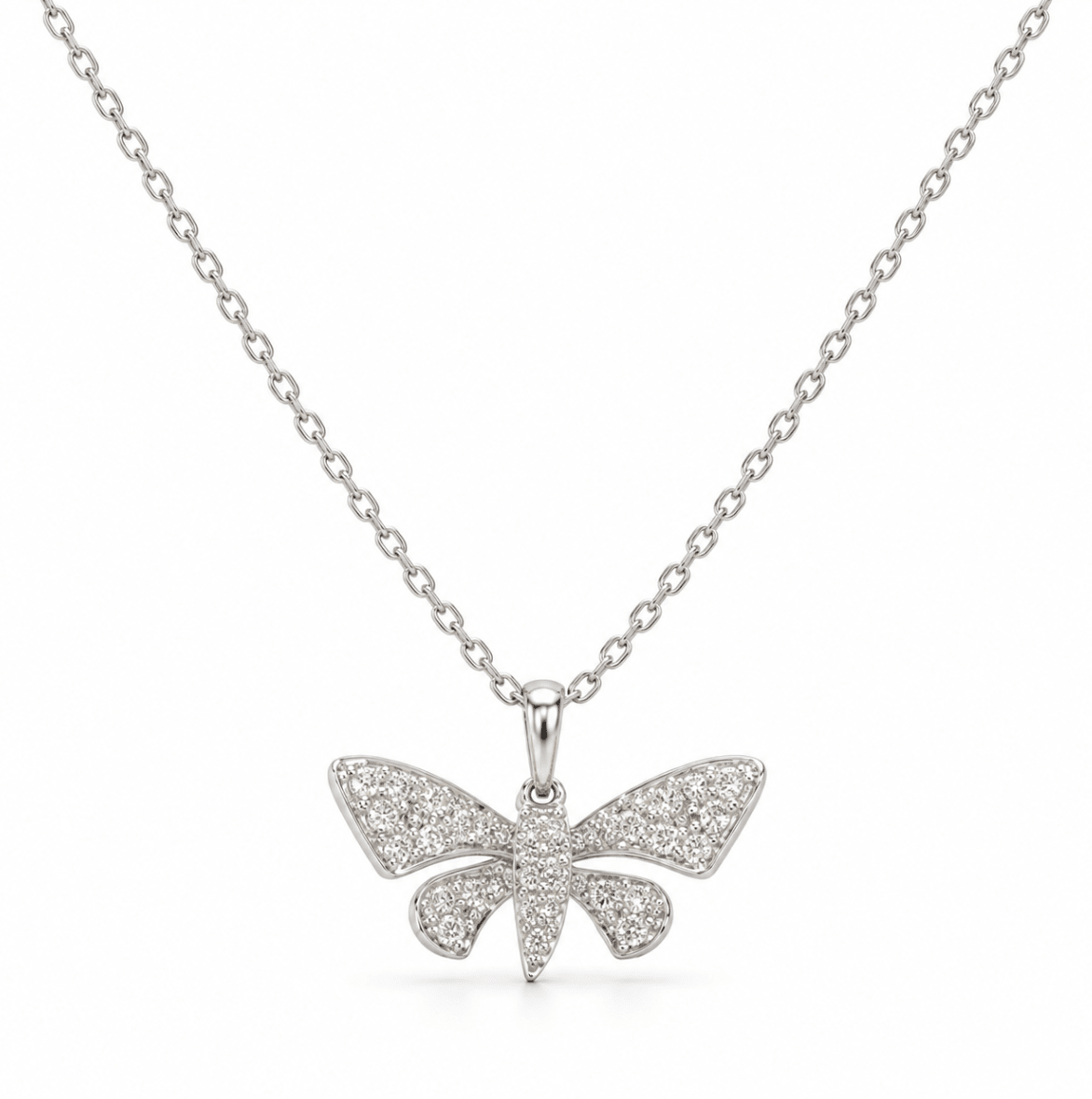 Dragon Fly Pendant White Gold (160-33893)