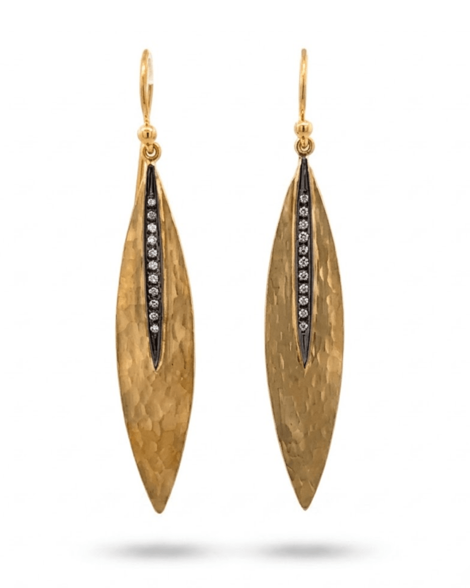 Drop Diamond Earrings in Yellow Gold (152-00483) - Vardy's Jewelers - Cupertino CA