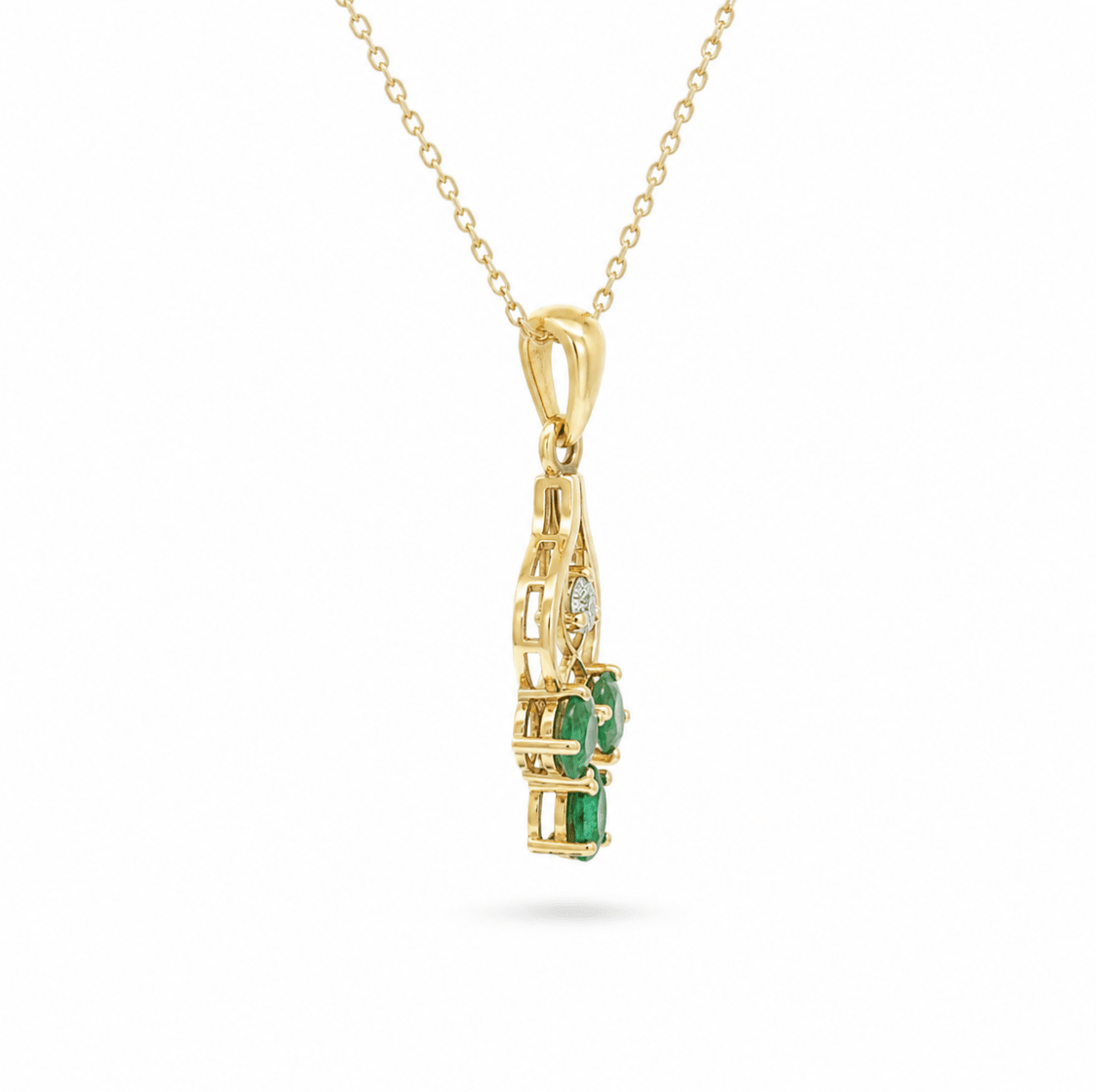Drop Emerald Pendant in Yellow Gold (230-01461)