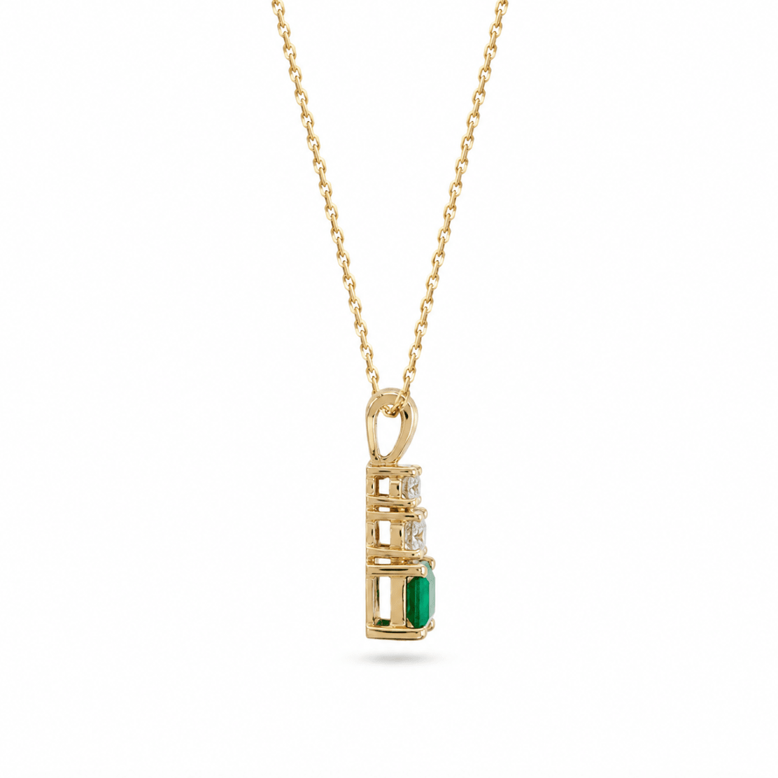 Drop Emerald Pendant in Yellow Gold (230-01484)