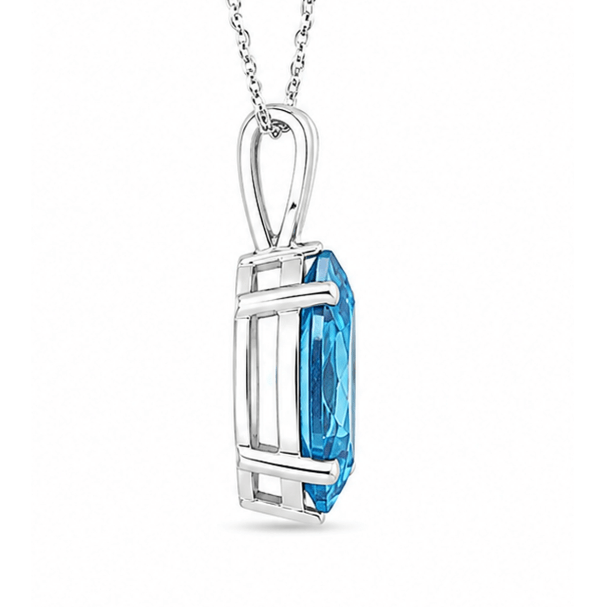 Drop Marquise Pendant in White Gold (230-01347)