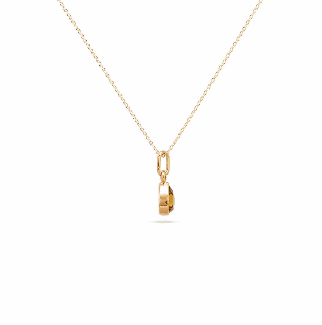 Drop Pendant With One Oval Sapphire in Yellow Gold (230-01190)