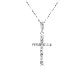 Cross Pendant in White Gold (160-02136)