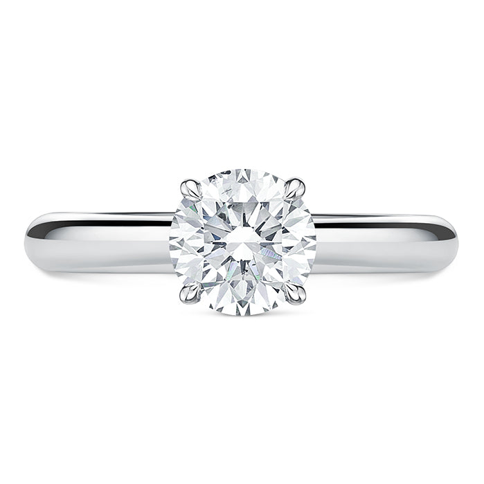 Solitaire Engagement Ring from the Illustrious Hidden Halo Collection In Platinum (100-00706)