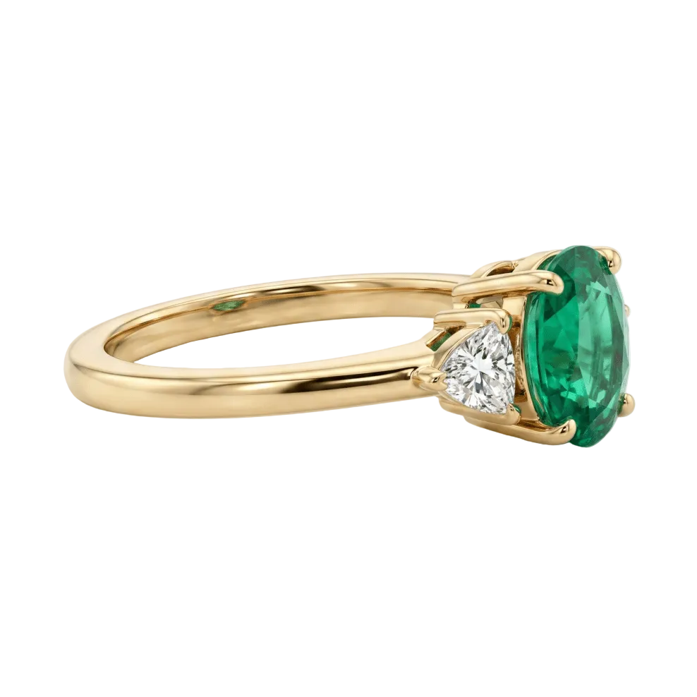 Emerald and Diamond Fashion Ring in 14K Yellow Gold (200 - 33166)