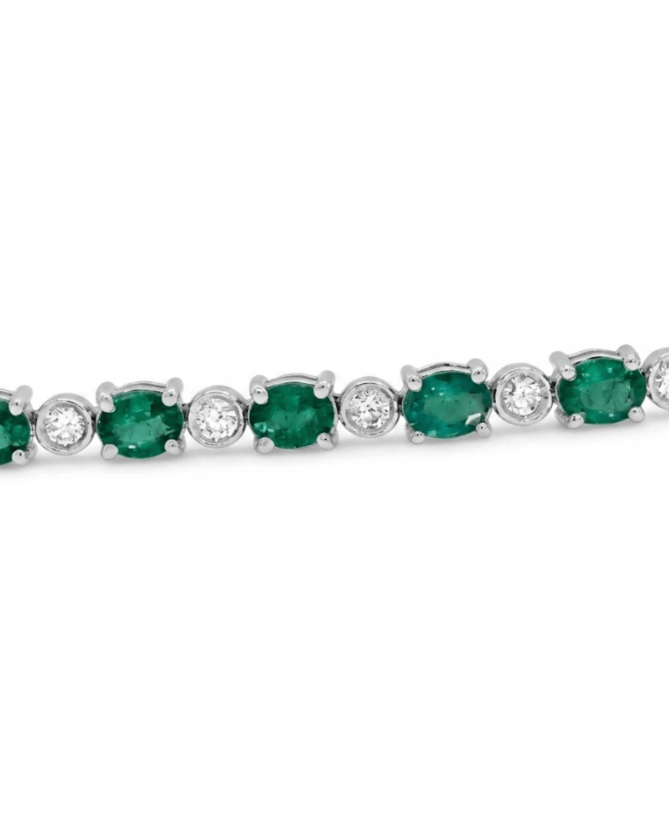 Emerald Tennis Colored Bracelet in Gold (240-00199)
