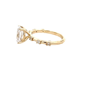 14 Karat Halo Engagement Ring in Yellow Gold (100-00680) - My Store