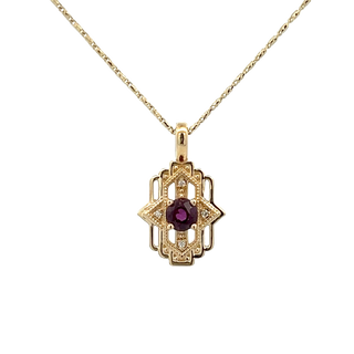 Menorah Pendant in Yellow Gold (230-01422) - Vardy's Jewelers - Cupertino CA