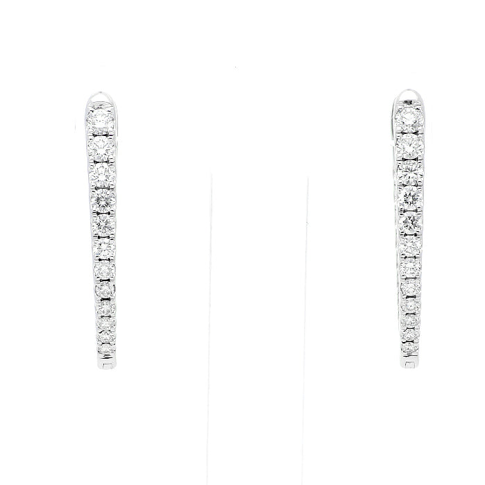 Imperial Hoop Earrings in White Gold (152-33331) - Vardy's Jewelers - Cupertino CA