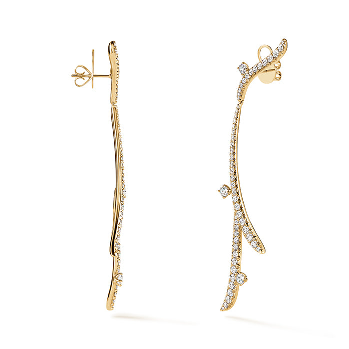 VELA FRENCH CUT PAVE DIAMOND DROP EARRING in Yellow Gold (152-33307) - Vardy's Jewelers - Cupertino CA