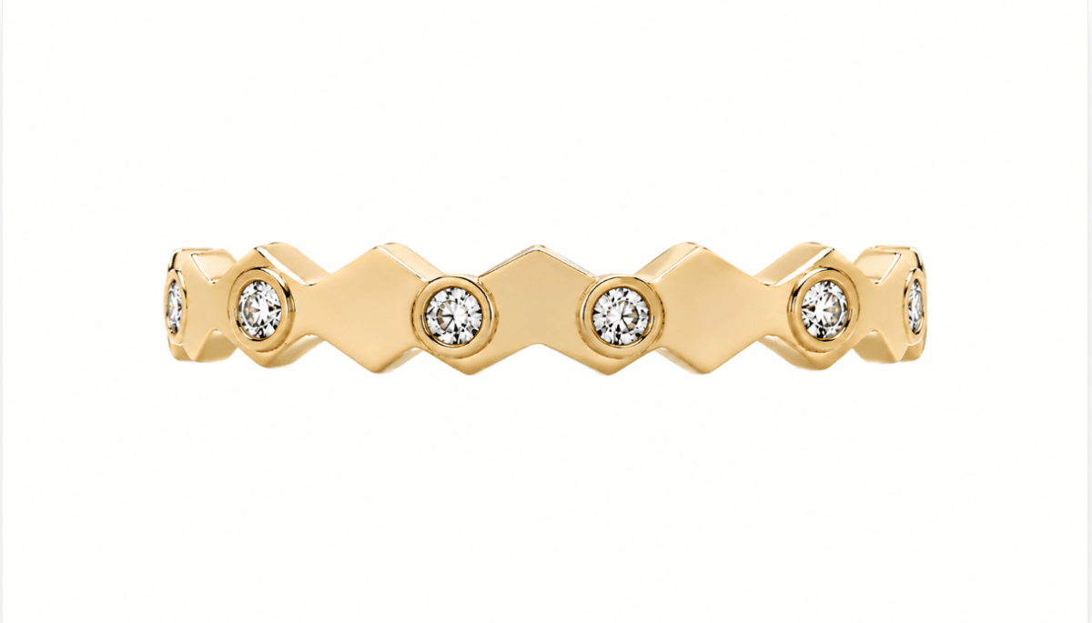Gypsy Set Wedding Band in Yellow Gold (110-01491)