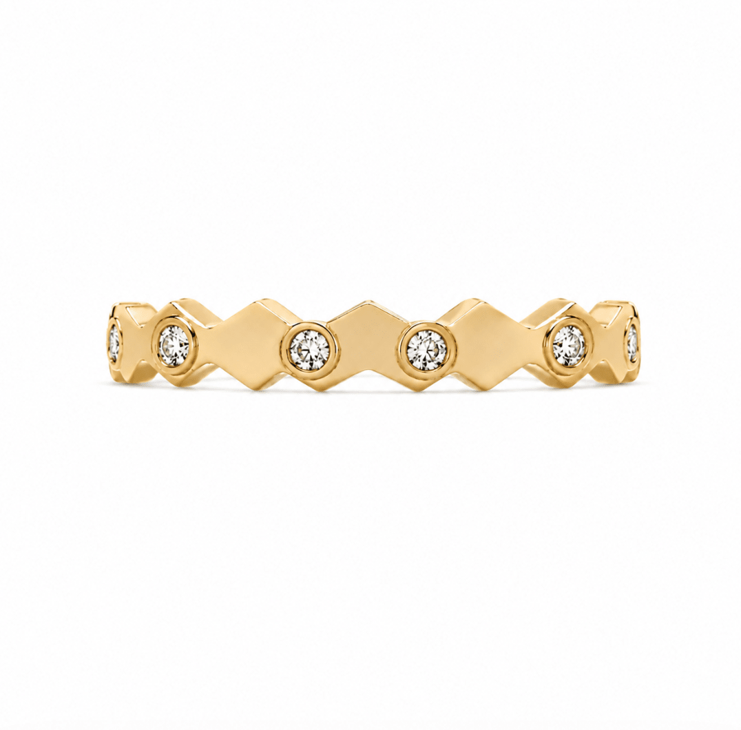 Gypsy Set Wedding Band in Yellow Gold (110-01491)