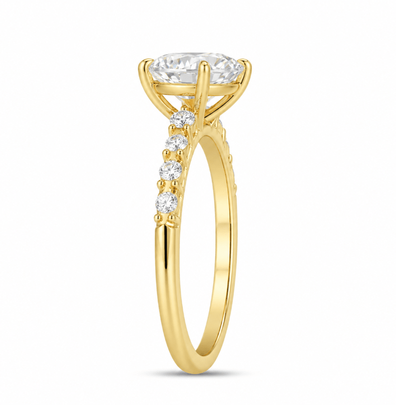 Halo Engagement Ring in Yellow Gold (100-00680)
