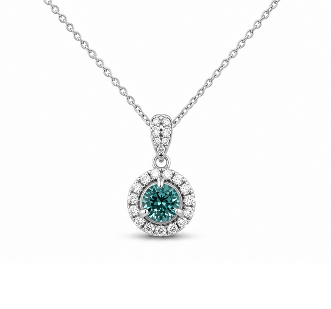 Halo Setting Pendant in white gold (230-01219)