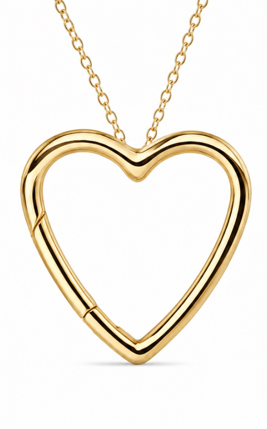 Heart Clasp Pendant in Yellow Gold (435-00756)
