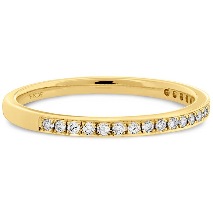 Hearts On Fire Channel Set Wedding Band with 0.129ctw Hearts On Fire Cut Diamonds in 18K Yellow Gold (0.13ct)