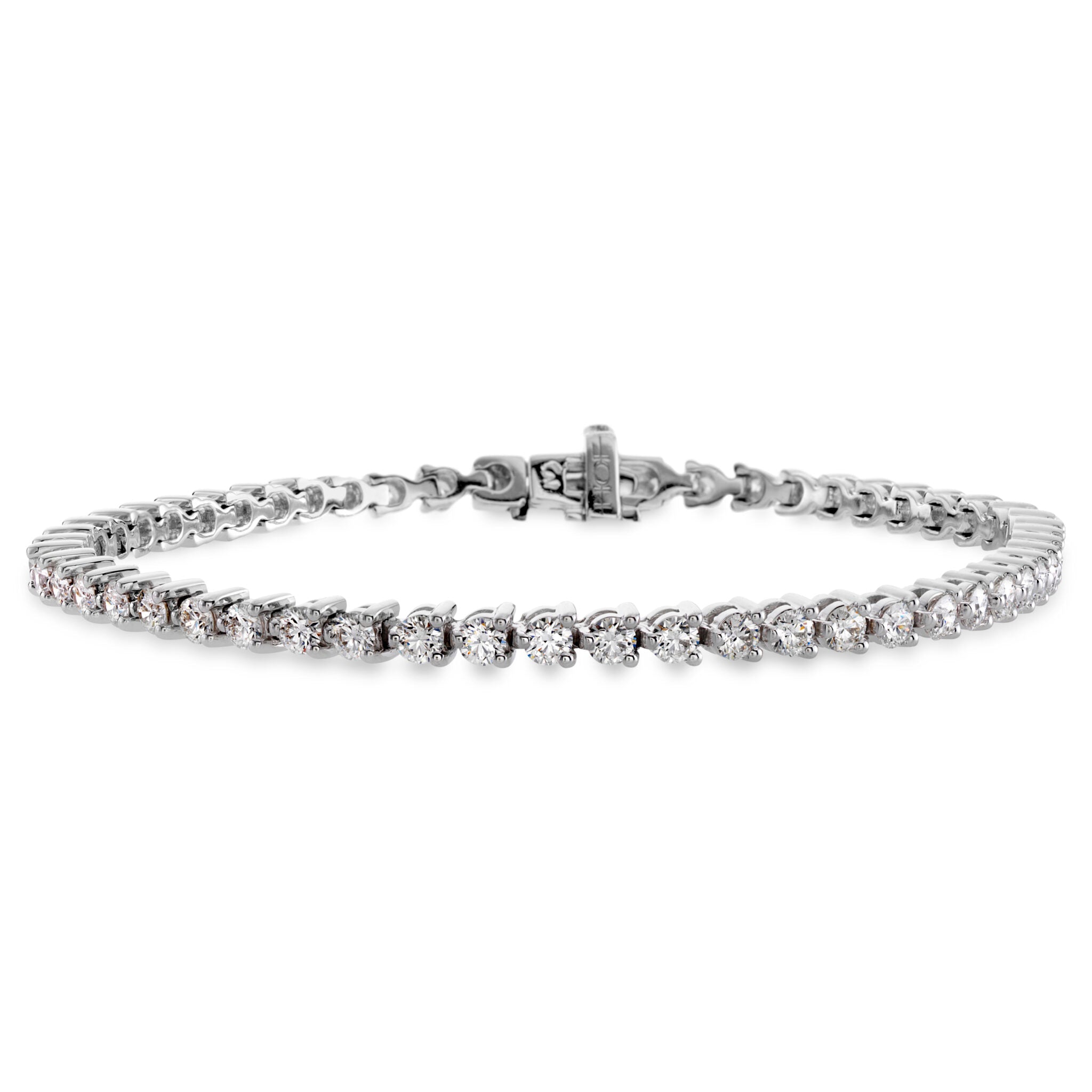 Hearts On Fire Hearts On Fire Cut G/H Vs2 Diamond Tennis Bracelet in 18K White Gold (3.51tcw)