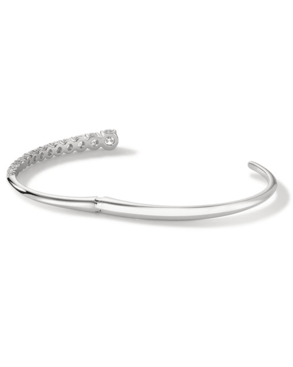 Icicle Collection Diamond Bangle in White Gold (170-00867)