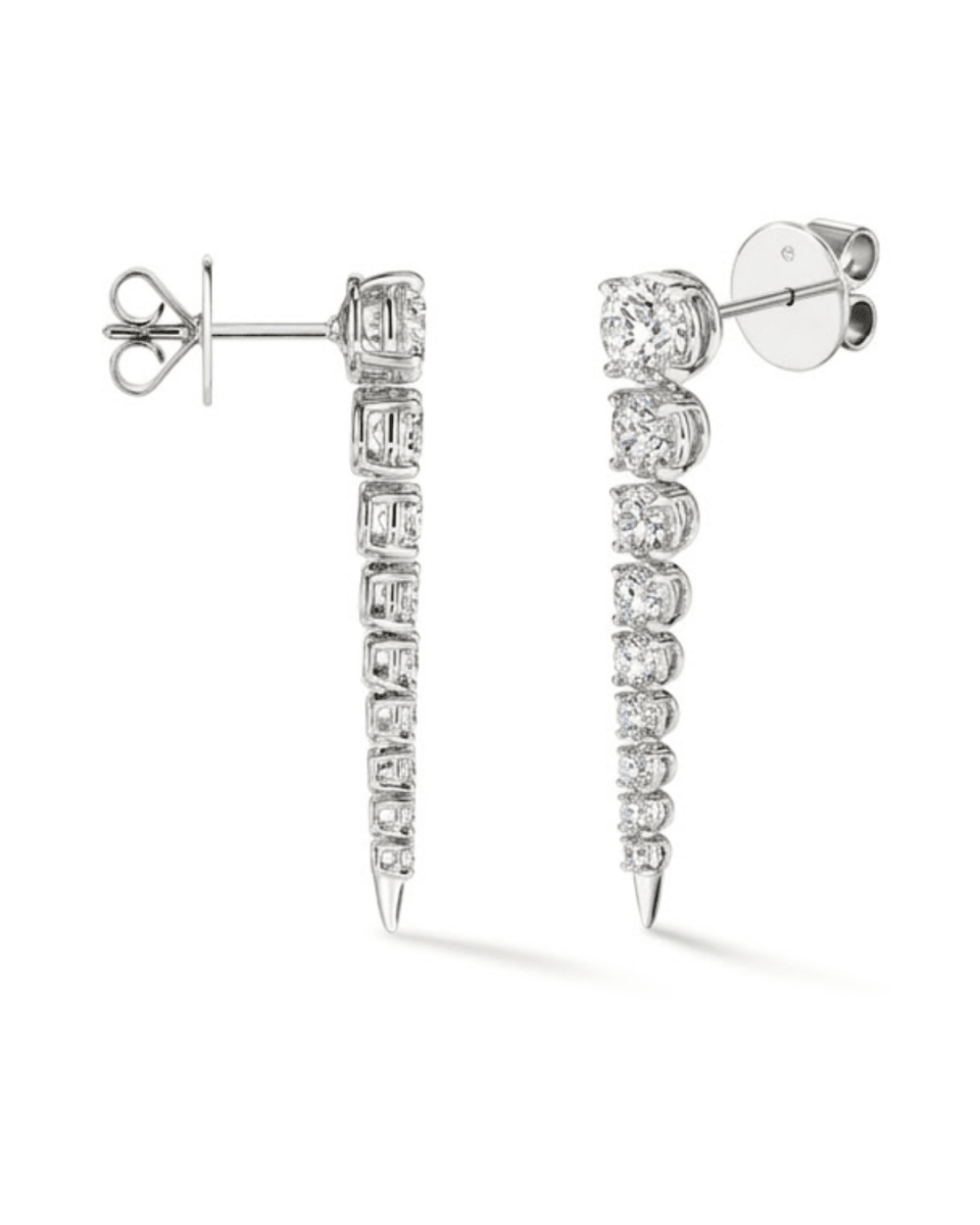 ICICLE DROP Earrings in White Gold (152-00500)