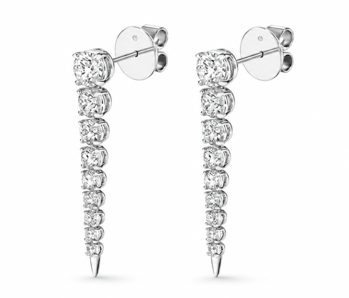 ICICLE DROP Earrings in White Gold (152-00500)