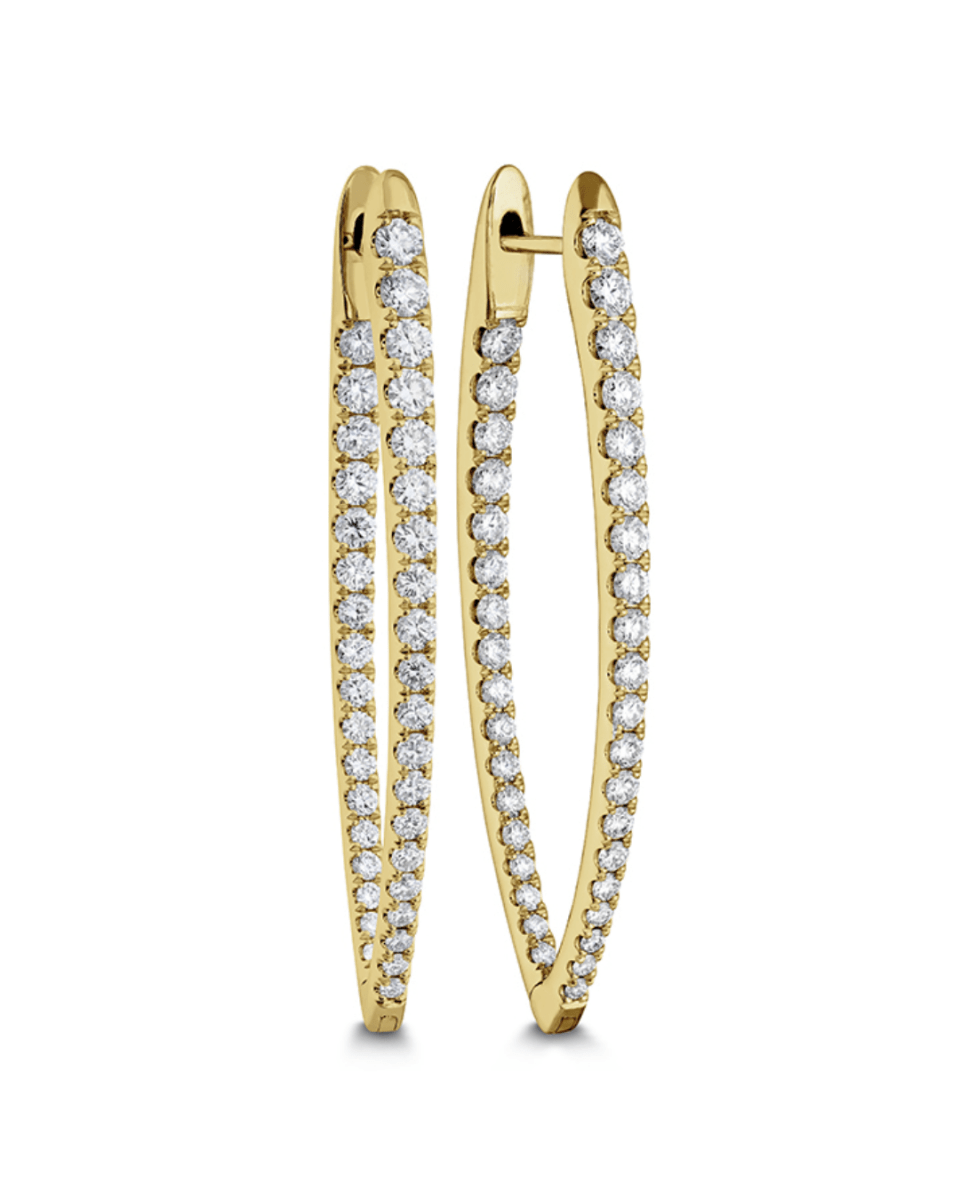 Imperial Diamond Hoop Earrings in Yellow Gold (152-33332)