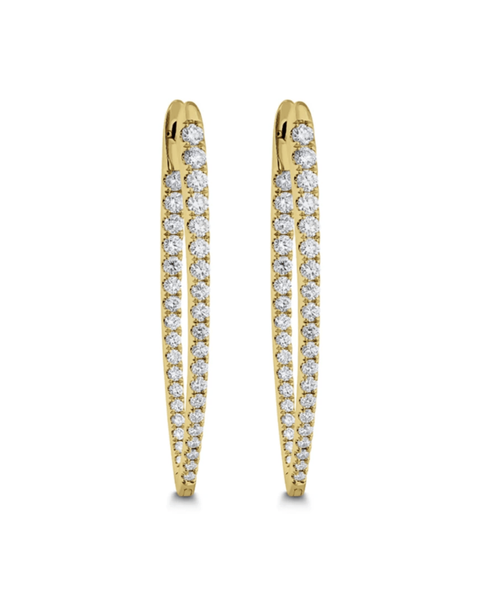 Imperial Diamond Hoop Earrings in Yellow Gold (152-33332)