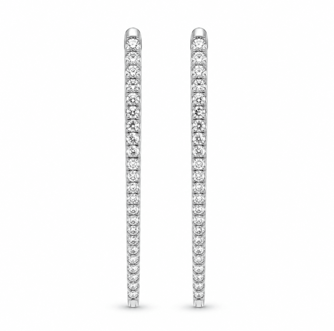 Imperial Diamond Hoops in White Gold (152-33333)