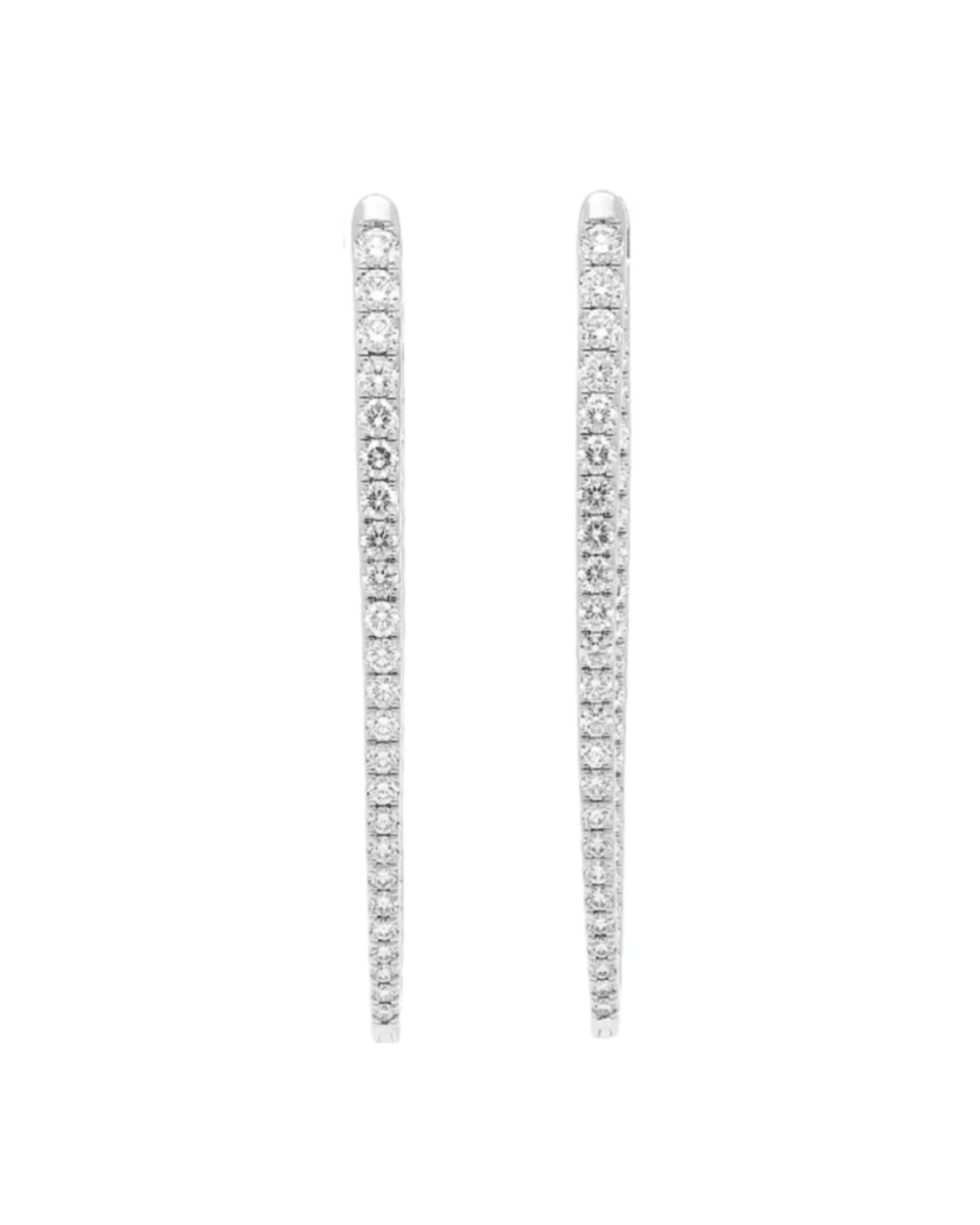 Imperial Diamond Hoops in White Gold (152-33333)