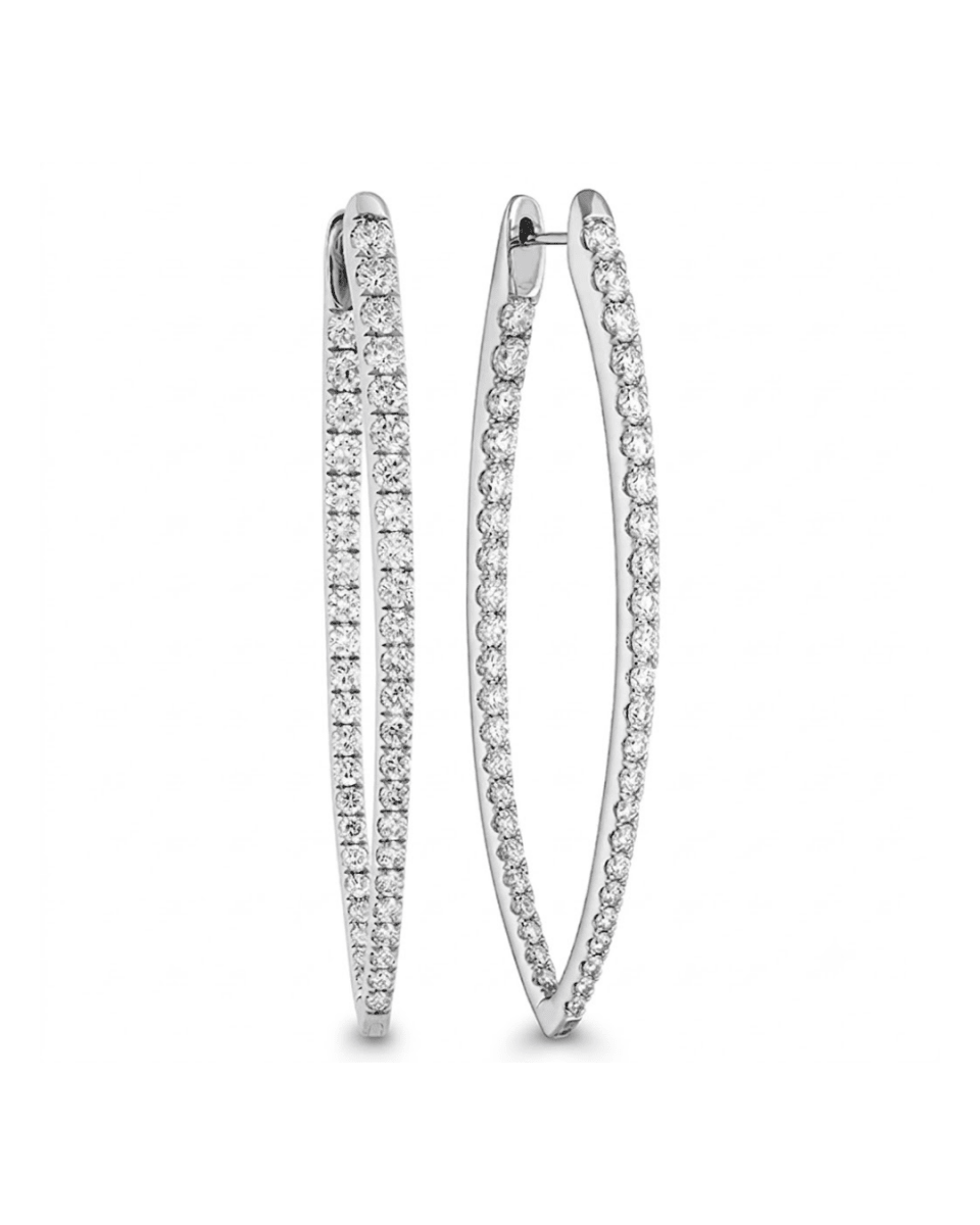 Imperial Diamond Hoops in White Gold (152-33333)