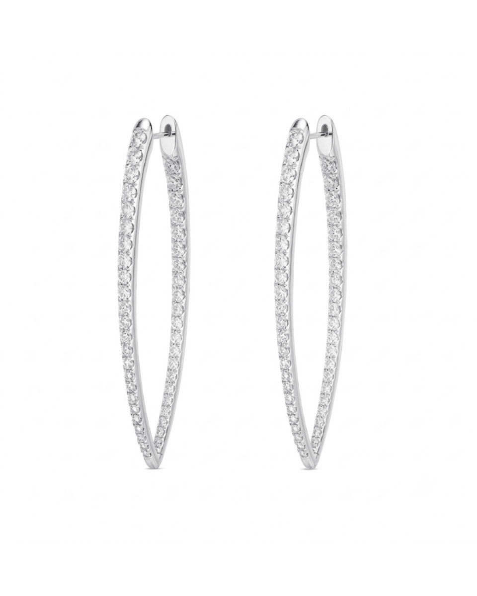 Imperial Diamond Hoops in White Gold (152-33333)