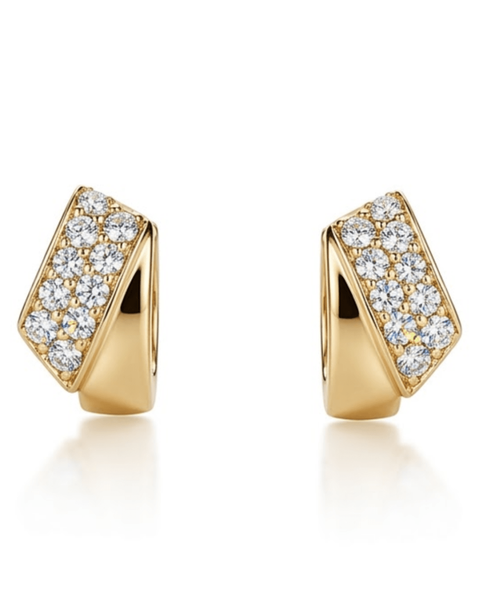 INSIDE OUT DIAMOND FLIP EARRINGS in Yellow Gold (152-00474)