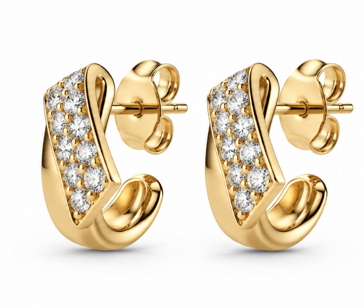 INSIDE OUT DIAMOND FLIP EARRINGS in Yellow Gold (152-00474)