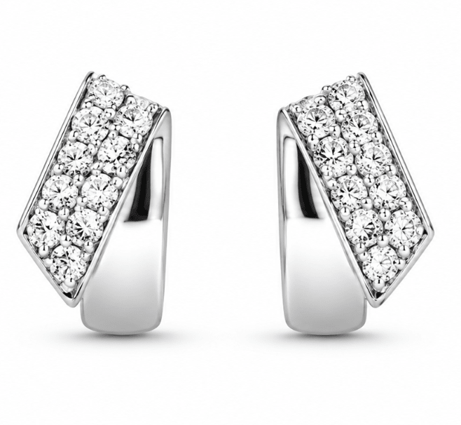 Inside/Out Diamond Flip Earrings in White Gold (152-00475)