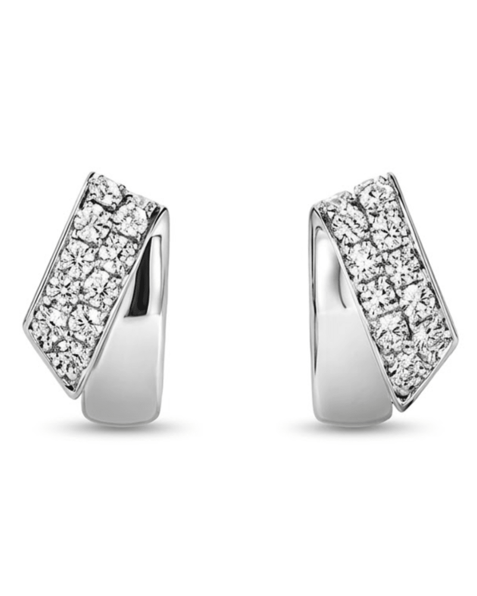 Inside/Out Diamond Flip Earrings in White Gold (152-00475)