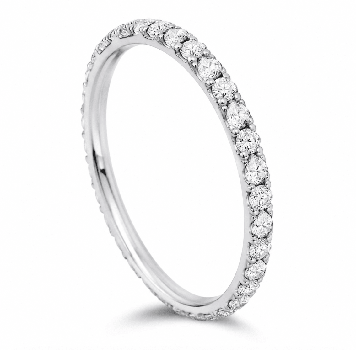 Lady's Half Anniversary Wedding Band in White Gold (110-01445)
