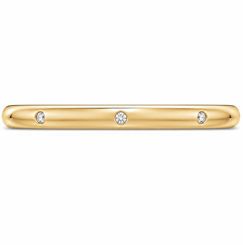 Love Satin Finish Wedding Band in Yellow Gold (110-33249)