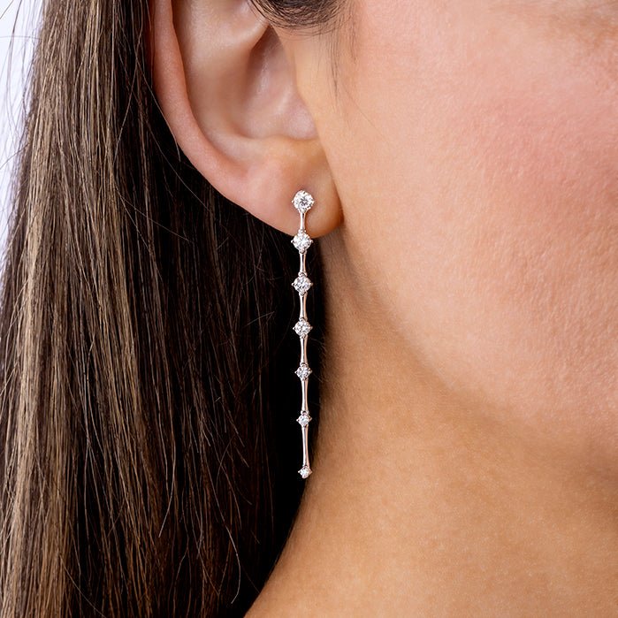 Memoire Cadence Drop Earrings in 18K Yellow Gold (1.17ct)