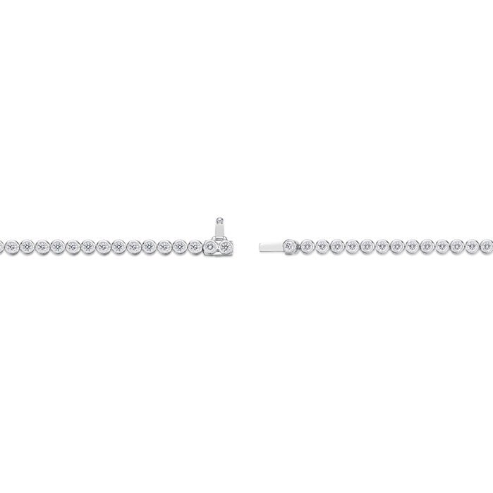 Memoire Milgrain Diamond Line Bracelet in 18K White Gold (1.5ct)