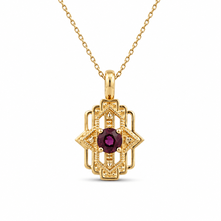 Menorah Pendant in Yellow Gold (230-01422)
