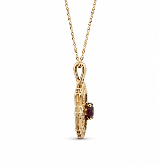Menorah Pendant in Yellow Gold (230-01422)