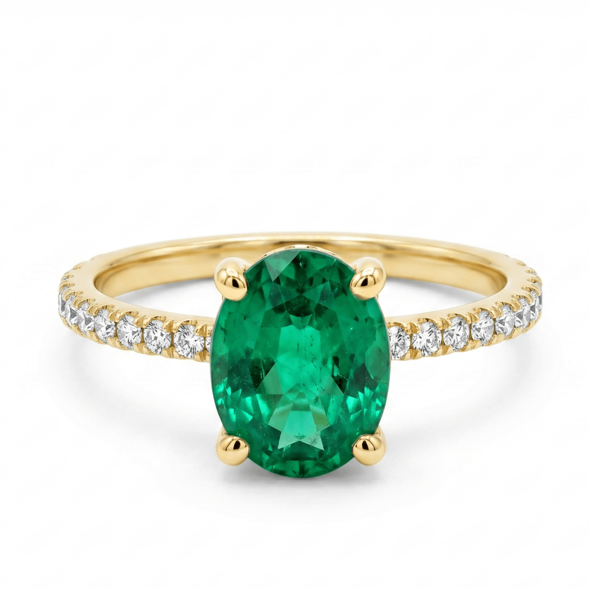 Oval Emerald Halo Ring (140 - 01017)