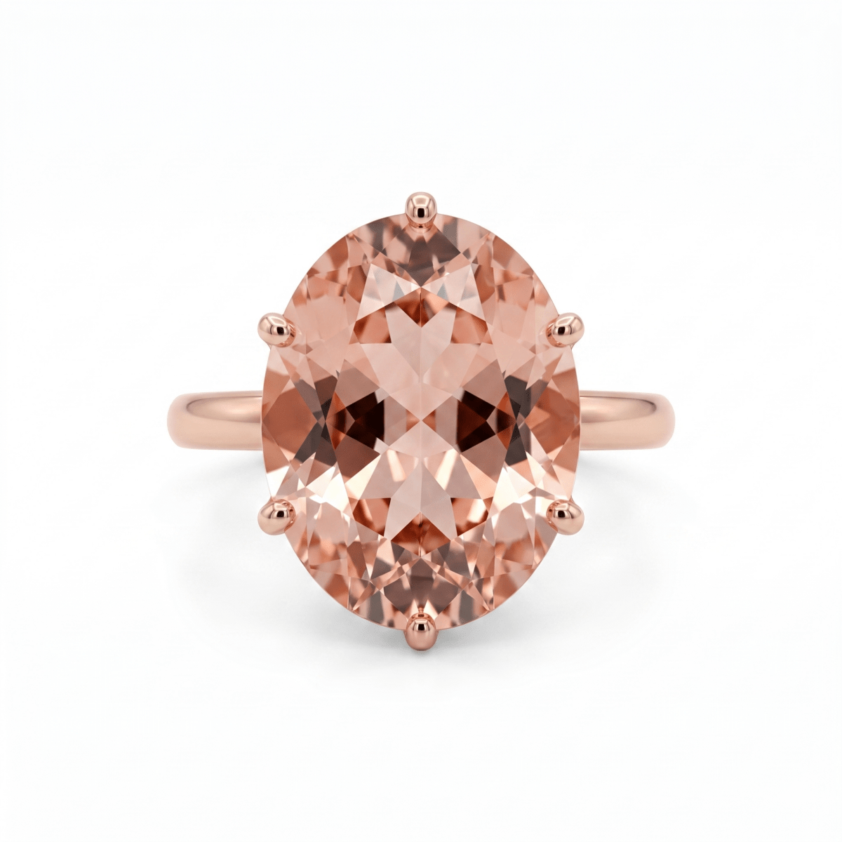 Oval Morganite Rose Gold Fashion Ring (200 - 01371)