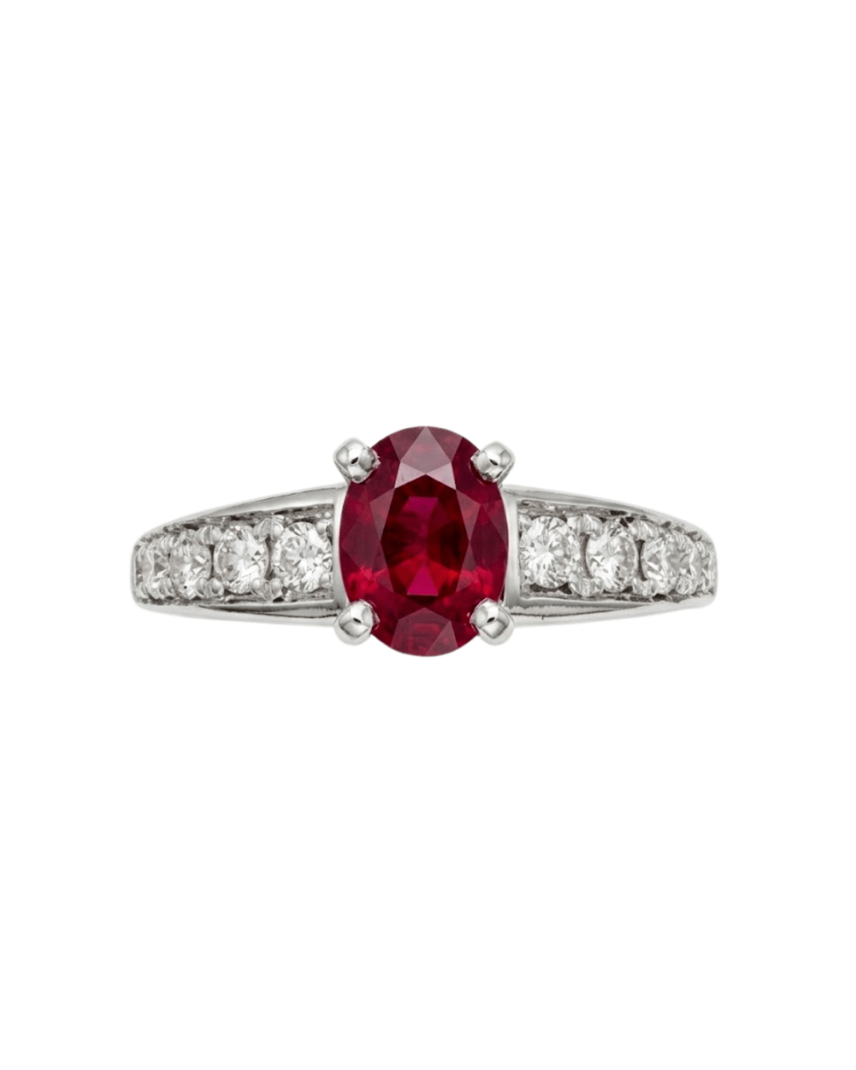 Oval Ruby & Diamond Fashion Ring (200 - 01284)
