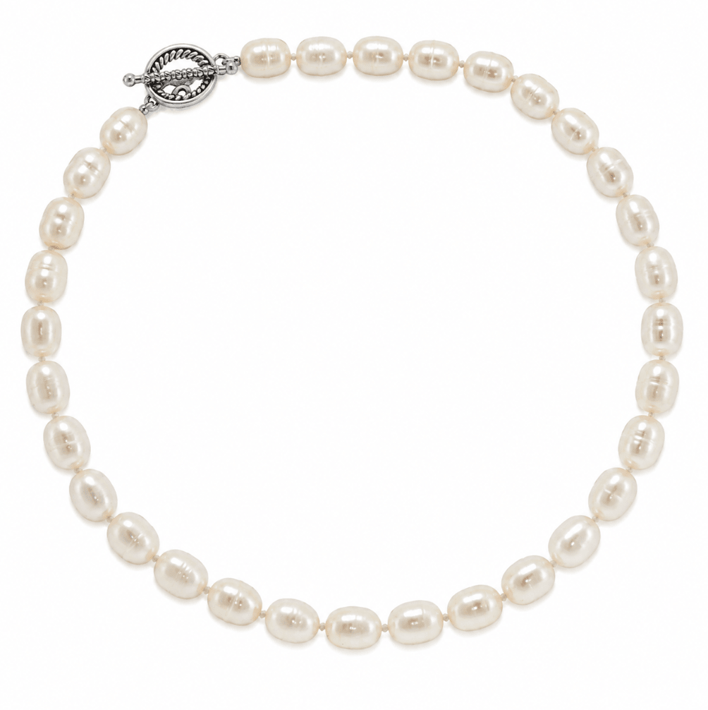 Pearl Necklace in Sterling Silver (325-00381)