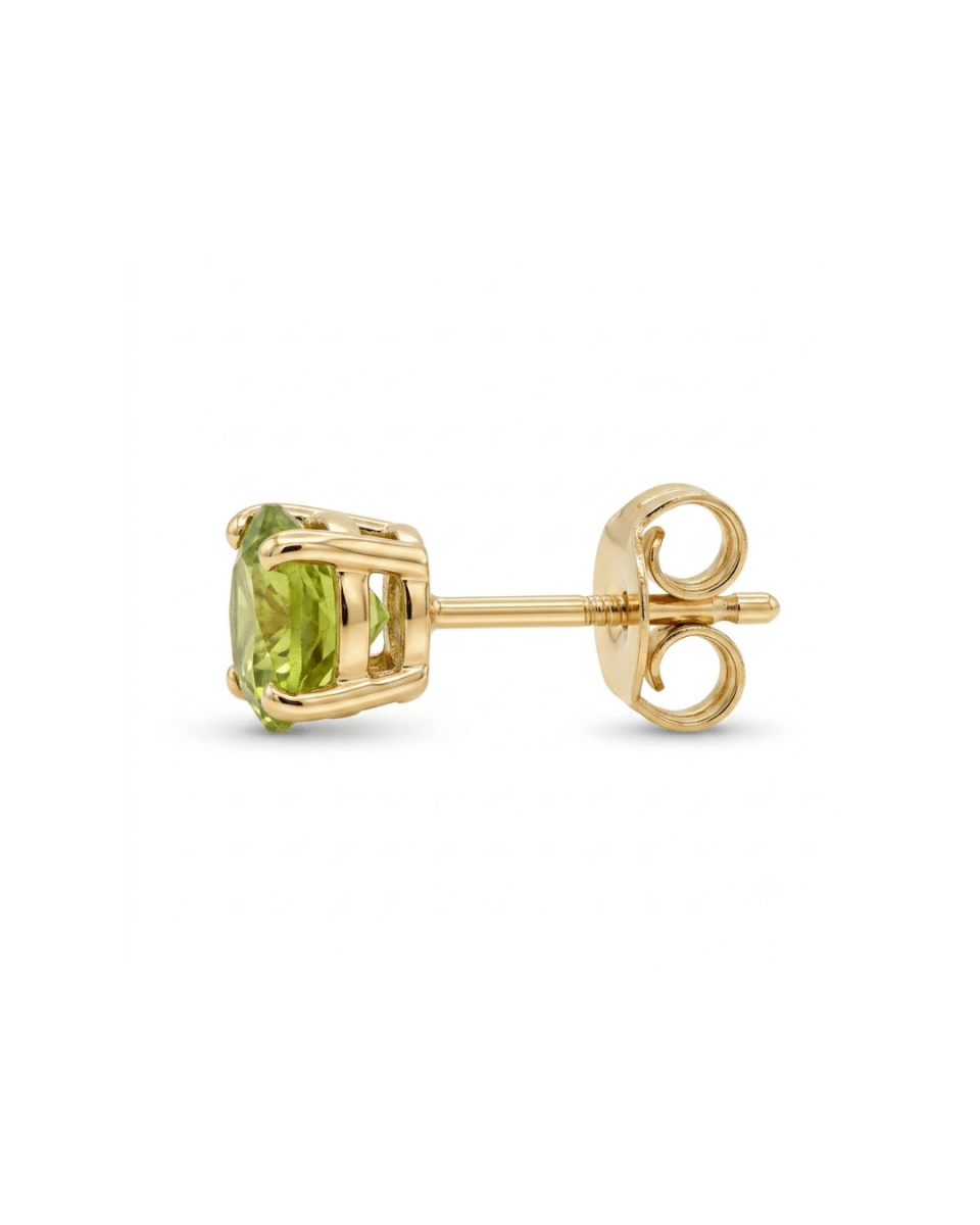 Peridot Studs Earrings in Yellow Gold (210-33257)