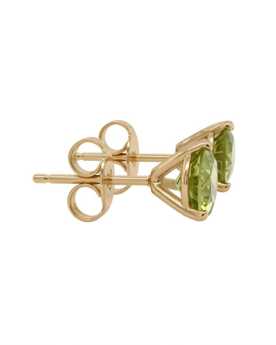 Peridots Stud Earrings in Yellow Gold (210-01626)